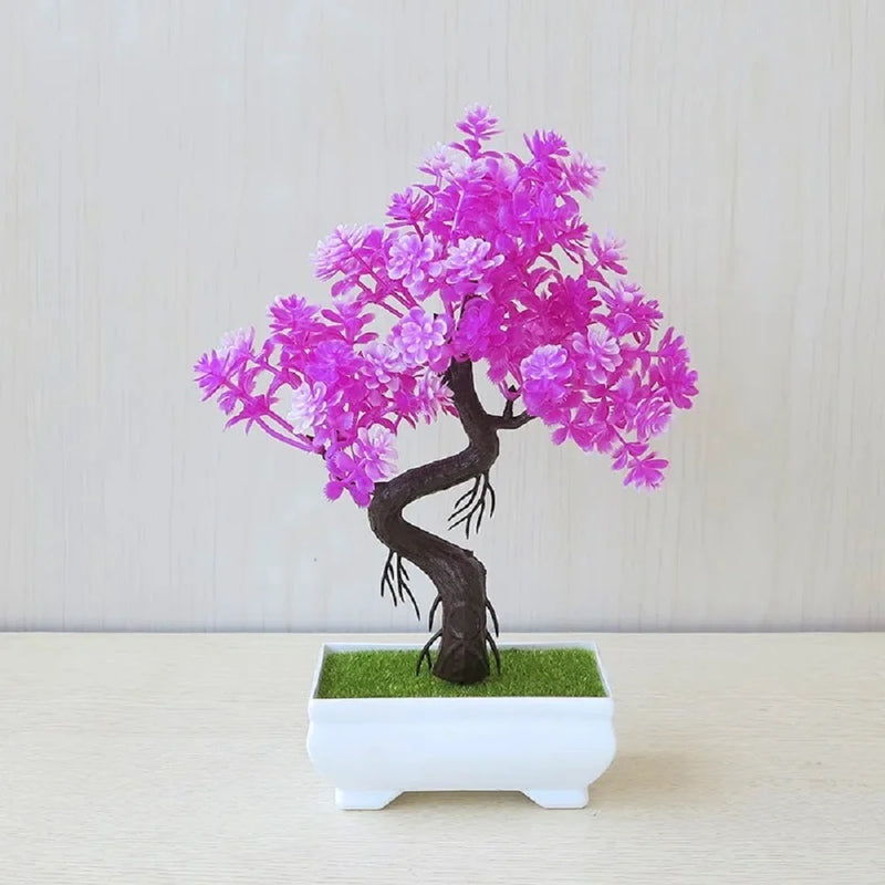 Bonsai Pequeno vaso de árvore Planta falsa Vaso de flores Arranjo de jardim Enfeites Sala Decoração de mesa para casa