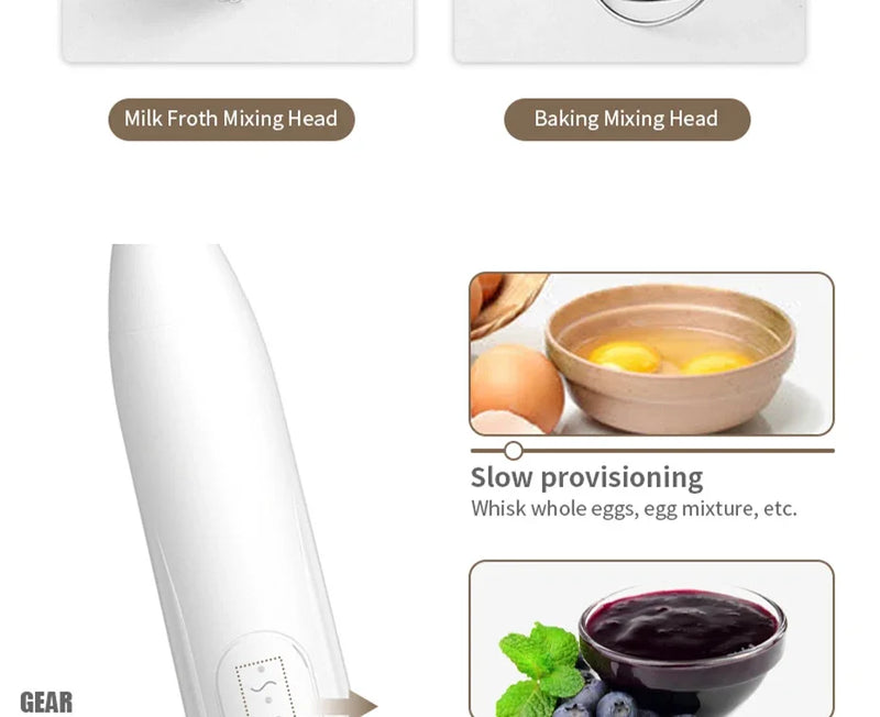 Batedor de ovos elétrico recarregável USB 2 em 1, liquidificadores para itens de cozinha, mini liquidificador, misturador de café e uísque, agitadores, gadgets