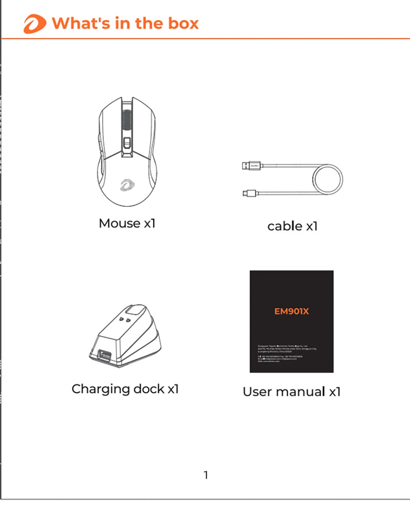 DAREU Dual Modes Gamer Mouse RGB 2.4G Wireless Wired Gaming Mice Built-in 930mAh Recarregável Bateria com Macro Set para PC Laptop