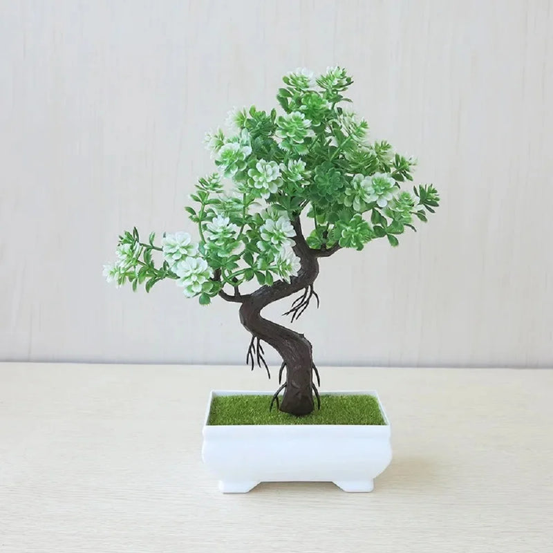 Bonsai Pequeno vaso de árvore Planta falsa Vaso de flores Arranjo de jardim Enfeites Sala Decoração de mesa para casa