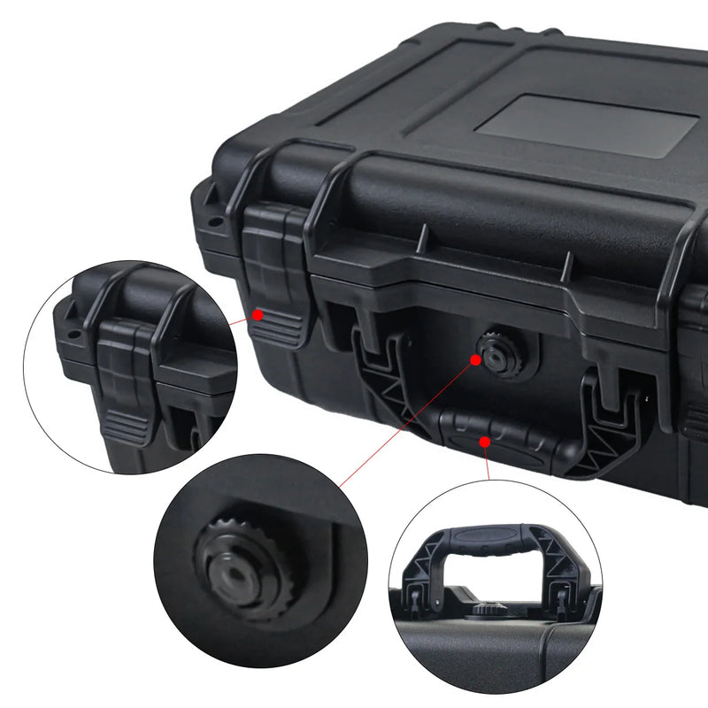 Bolsa de transporte rígida à prova d'água Bolsa de ferramentas com esponja pré-cortada Caixa de armazenamento Protetor de segurança Organizador Caixa de ferramentas de hardware
