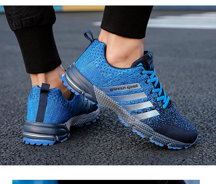 Tênis casuais da moda para homens e mulheres, calçados para caminhada, calçados fitness respiráveis de tamanho grande, calçados masculinos