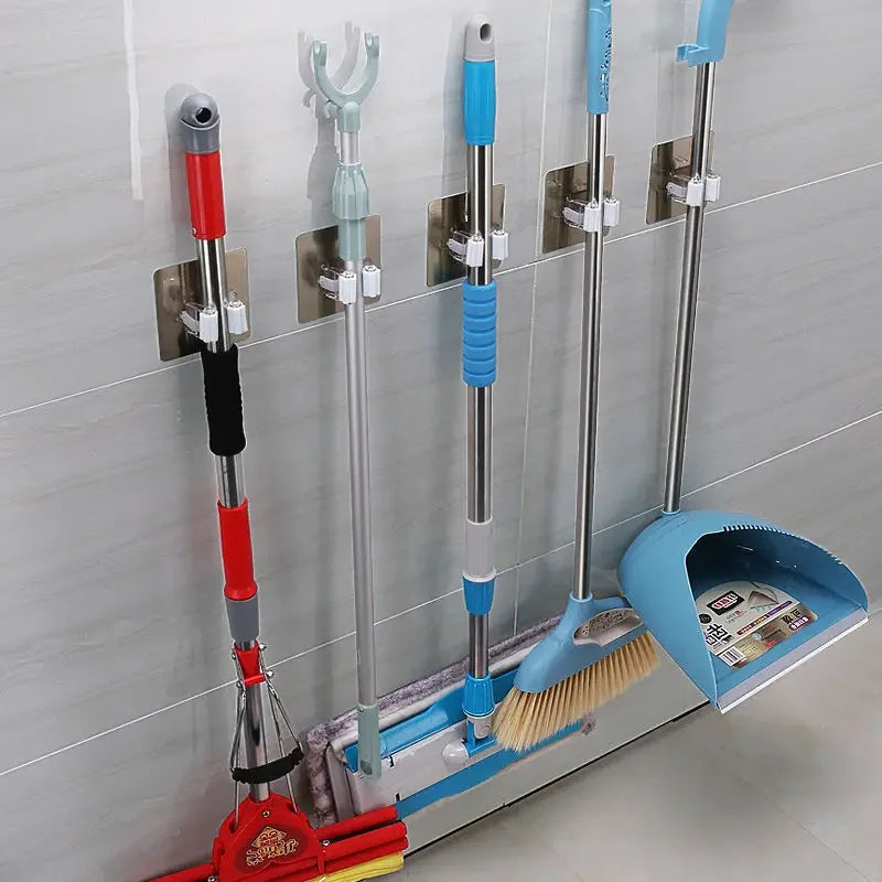 Suporte para esfregão sem perfuração Prateleira para banheiro