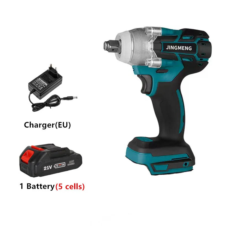 Cordless Electric Impact Wrench Power Tool Brushless Electric Wrench Hand Drill Socket For 21V Battery