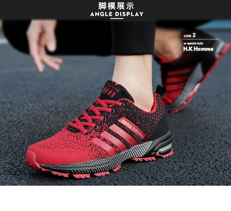 Tênis casuais da moda para homens e mulheres, calçados para caminhada, calçados fitness respiráveis de tamanho grande, calçados masculinos