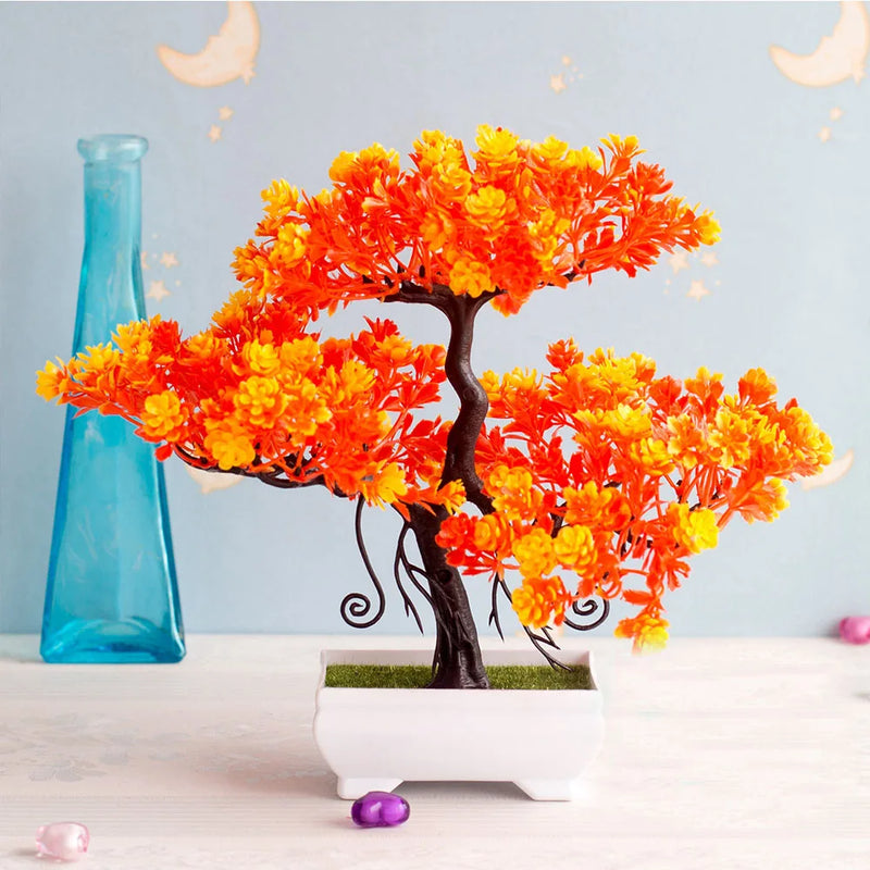 Bonsai Pequeno vaso de árvore Planta falsa Vaso de flores Arranjo de jardim Enfeites Sala Decoração de mesa para casa