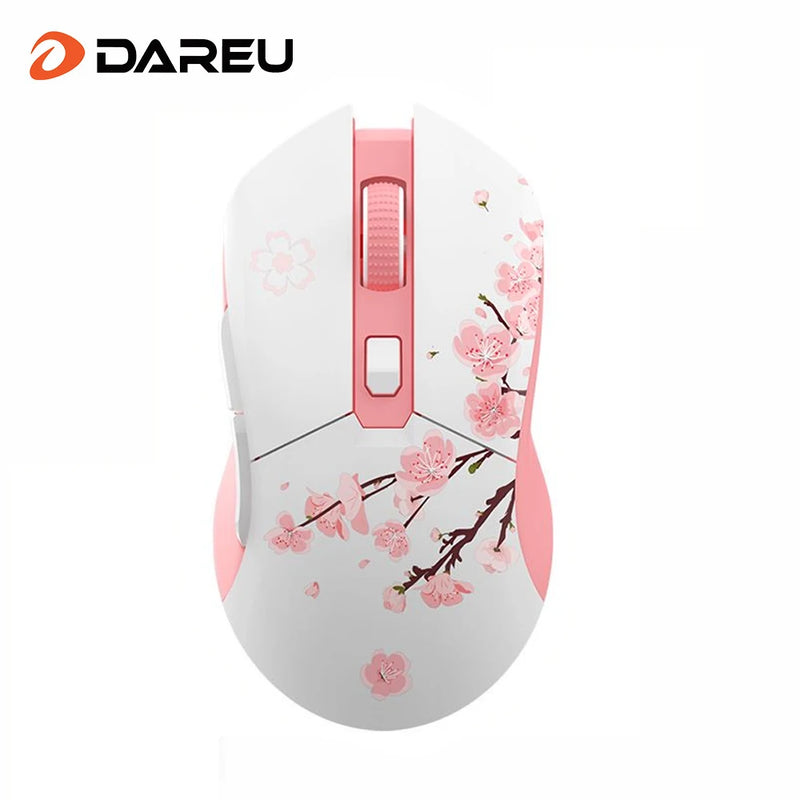 DAREU Dual Modes Gamer Mouse RGB 2.4G Wireless Wired Gaming Mice Built-in 930mAh Recarregável Bateria com Macro Set para PC Laptop