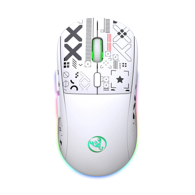 Mouse mecânico sem fio RGB Mouse para jogos ergonômico 10 milhões de pressionamentos de tecla 3600DPI Mouse 11 modos de iluminação RGB Mouses