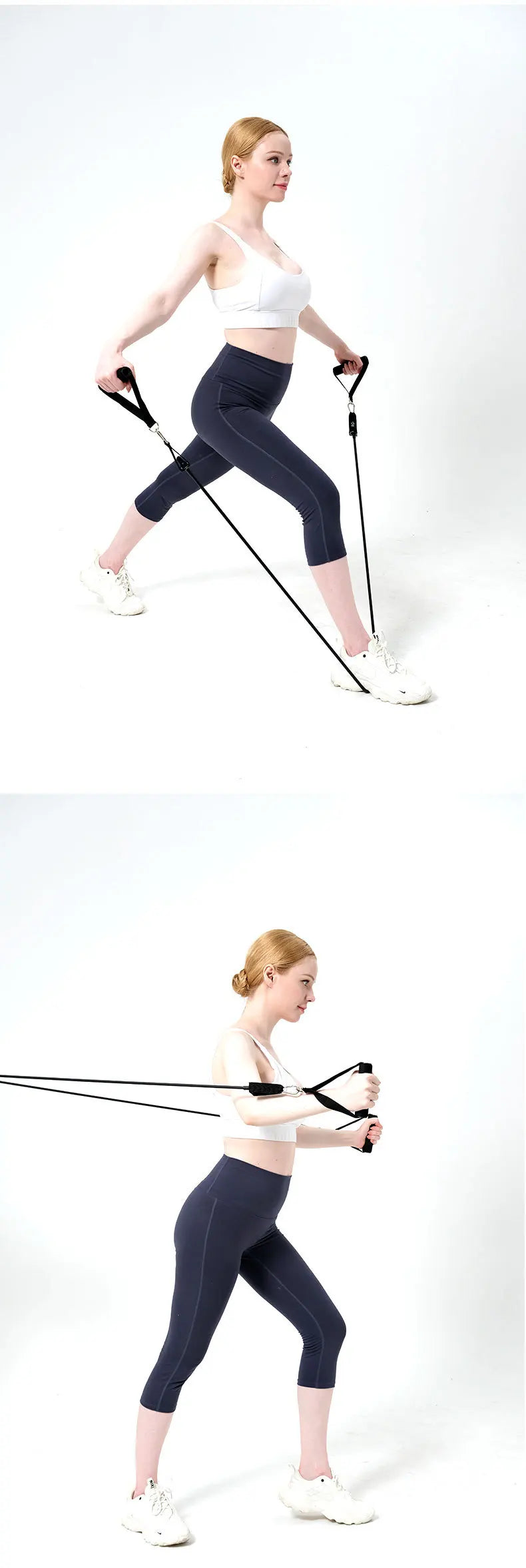 Exercícios de fitness Conjunto de faixas de resistência Tubo elástico Puxar corda Faixa de ioga Treinamento Equipamento de treino para casa Peso Ginásio Acessório