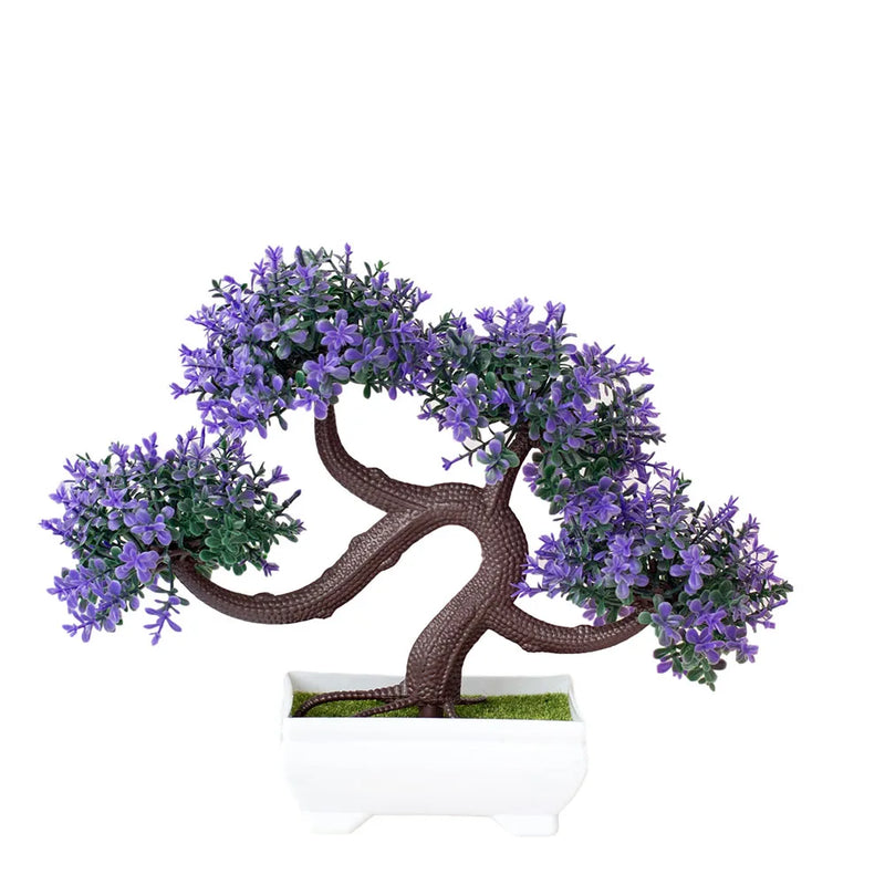 Bonsai Pequeno vaso de árvore Planta falsa Vaso de flores Arranjo de jardim Enfeites Sala Decoração de mesa para casa