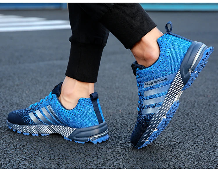 Tênis casuais da moda para homens e mulheres, calçados para caminhada, calçados fitness respiráveis de tamanho grande, calçados masculinos