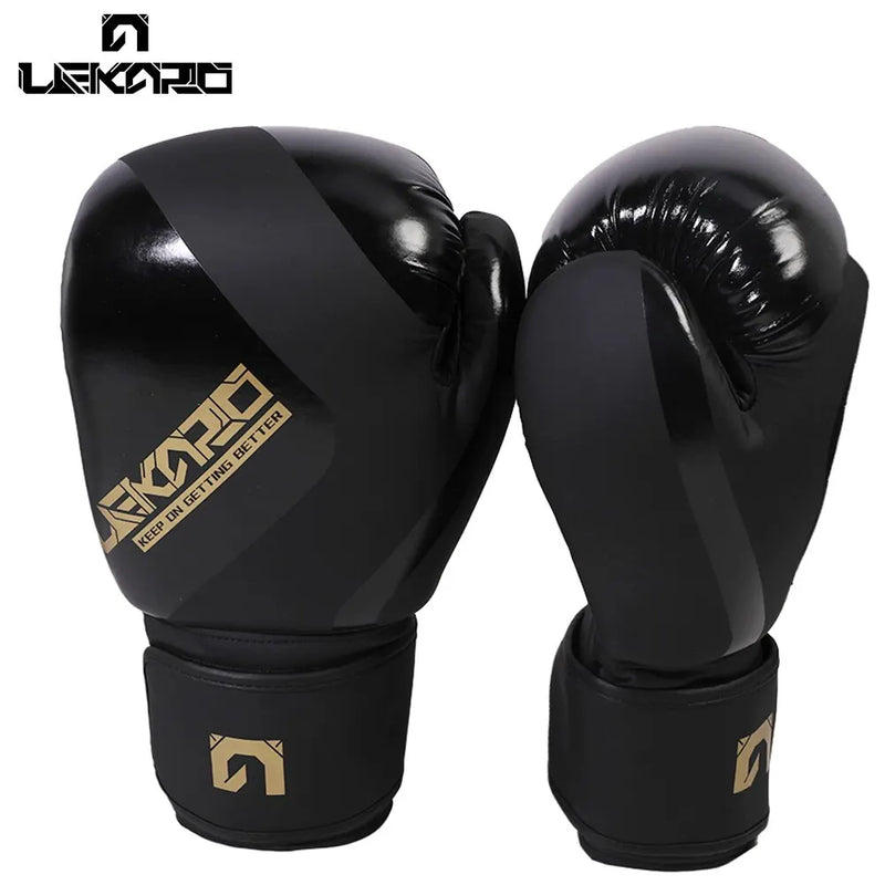 Luvas de treinamento de boxe profissional adulto 12oz Luvas de boxe elásticas de pu Luvas de luta