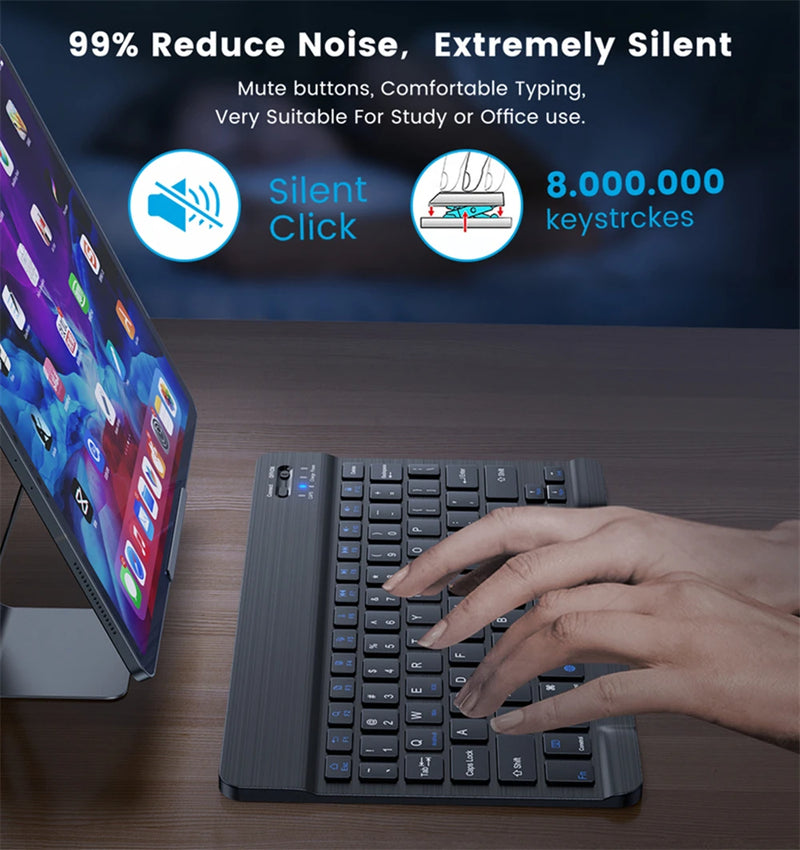 Mini teclado sem fio Bluetooth teclado para ipad telefone tablet teclado e mouse Bluetooth portátil para Samsung Xiaomi Android