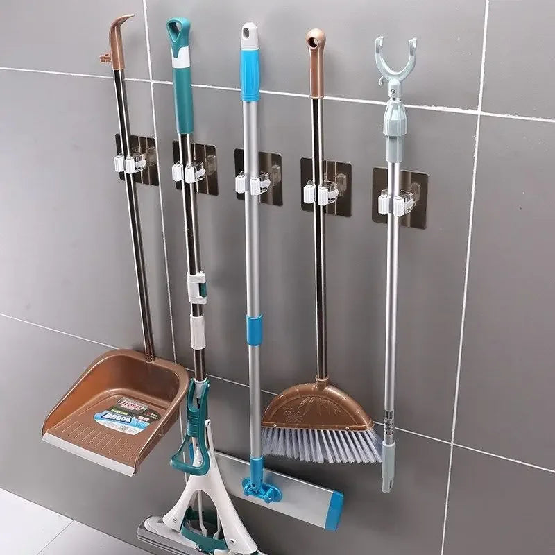 Suporte para esfregão sem perfuração Prateleira para banheiro